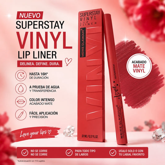 MEIKE GLAMOUR Superstay Vinyl Ink Pink Waterproof Shiny Liquid Lipstick