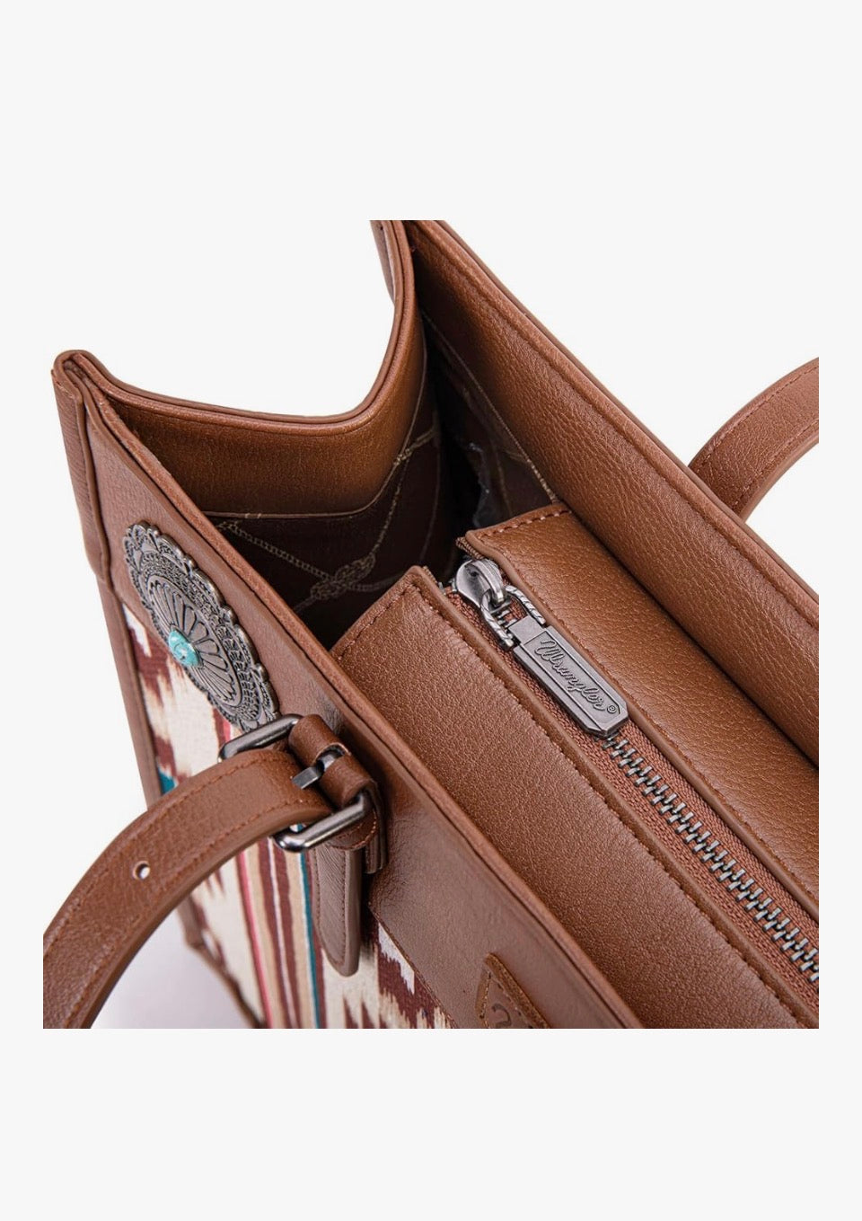 Montana West Wrangler Aztec - Bolso de hombro de lona con asa superior para mujer