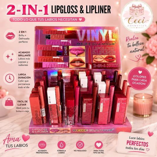 MEIKE GLAMOUR Superstay Vinyl Ink Pink Waterproof Shiny Liquid Lipstick