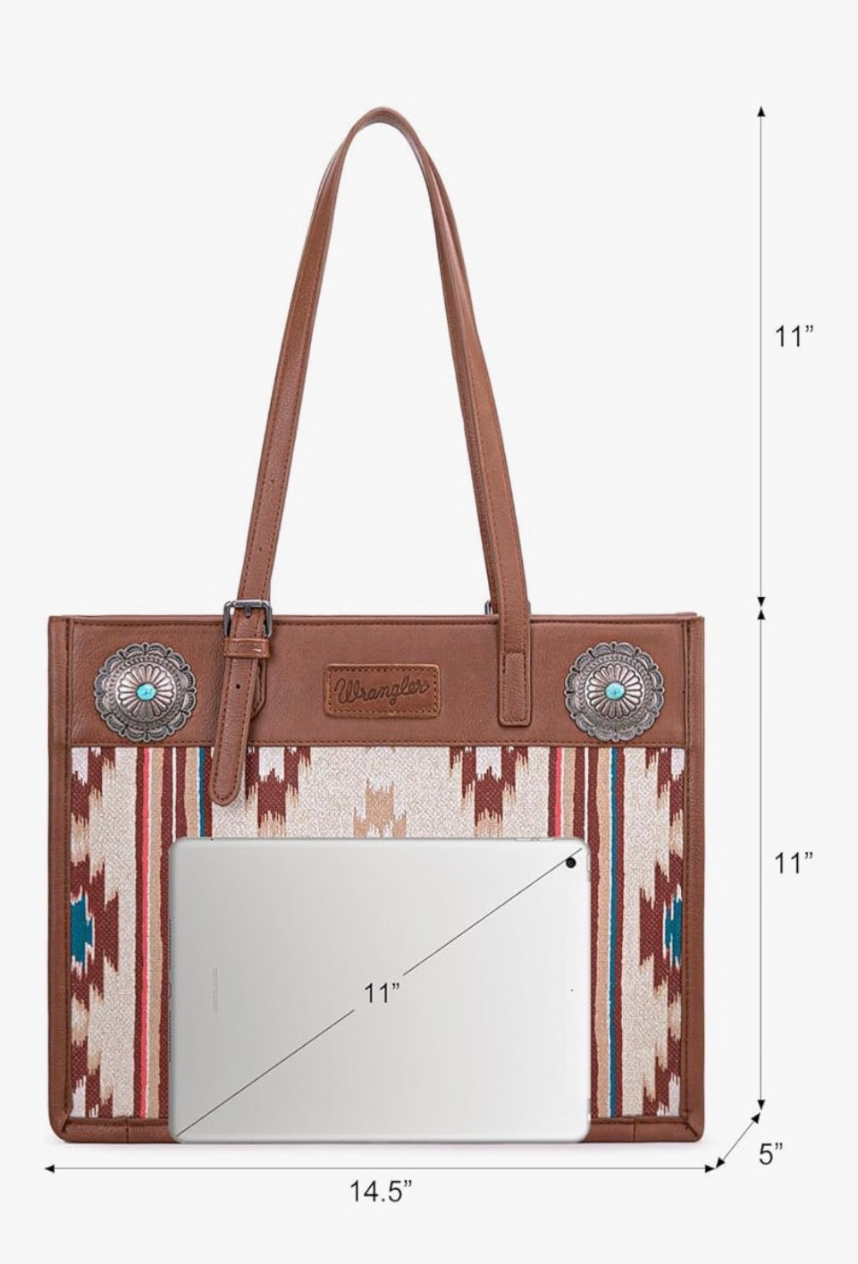 Montana West Wrangler Aztec - Bolso de hombro de lona con asa superior para mujer